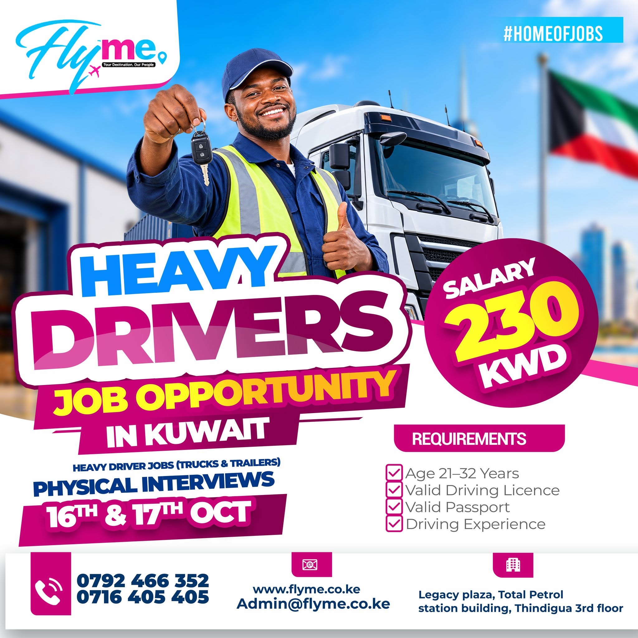 Kuwait Heavy Drivers Physical Interview — 16th October