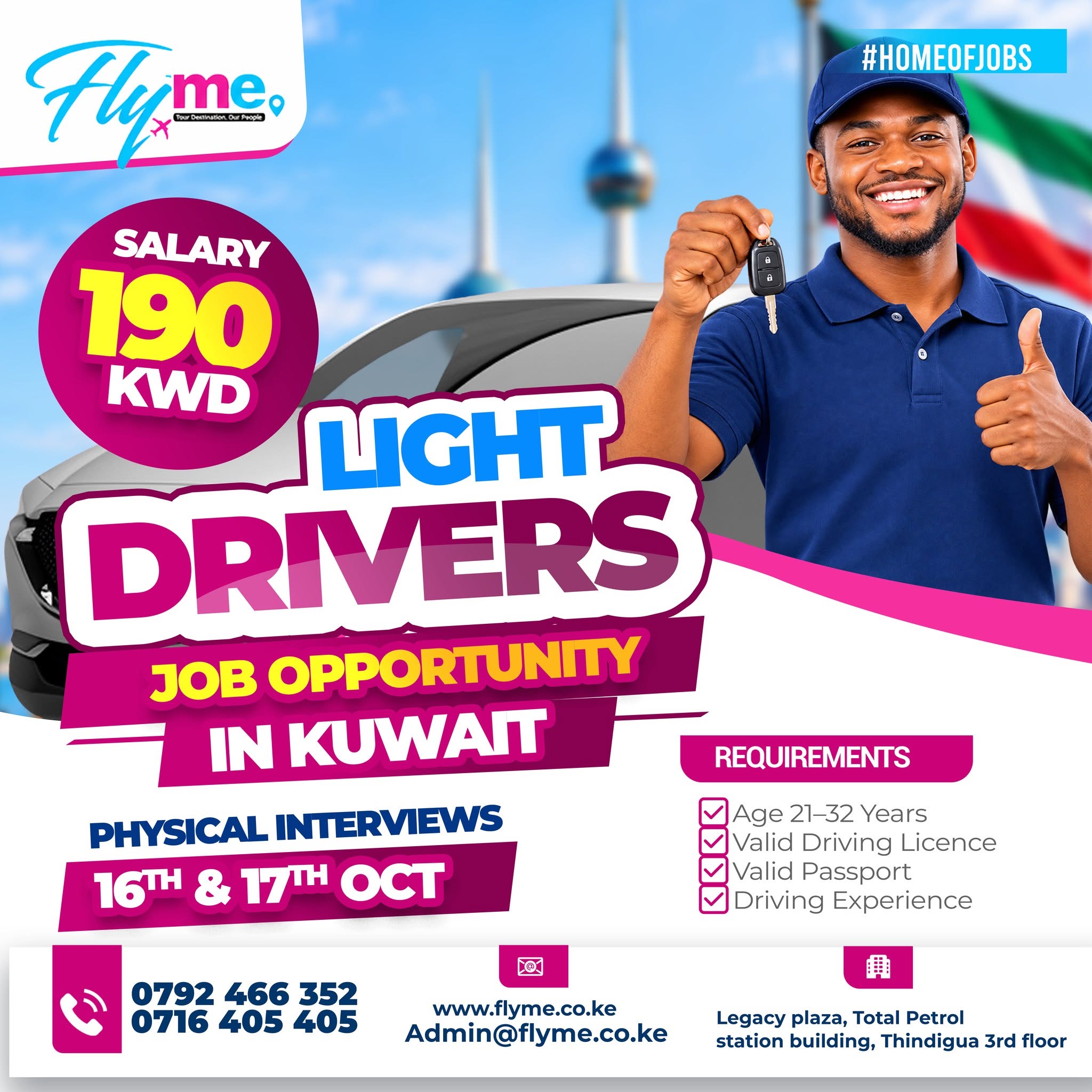 Kuwait Light Drivers Physical Interview — 16th October
